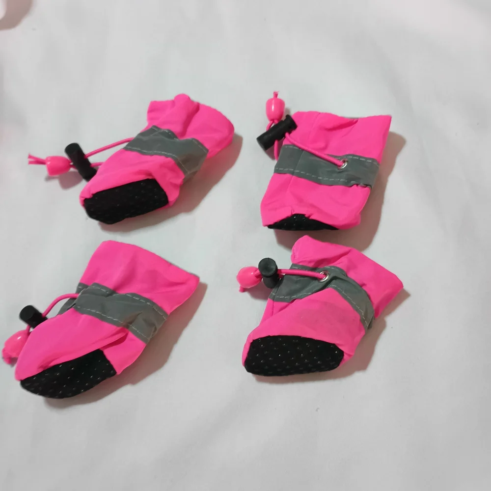 Stylish Pink and Green Dog Booties